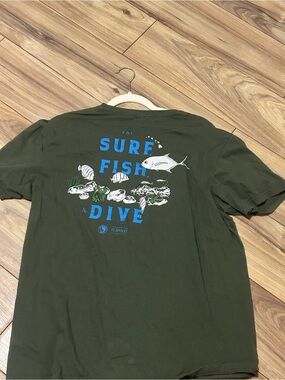 Surf Fish & Dive Graphic Tee - Olive